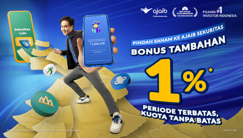 Mau Dapat Bonus Tambahan 1% Cuma-cuma? Pindahkan Saham ke Ajaib Sekarang!